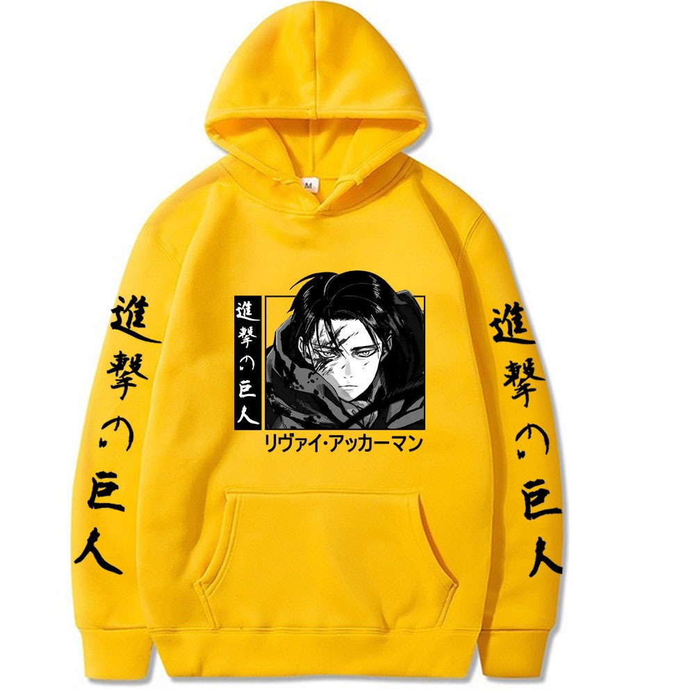 Attack on Titan Print Loose Hooded Sweatshirt for Men's New Product