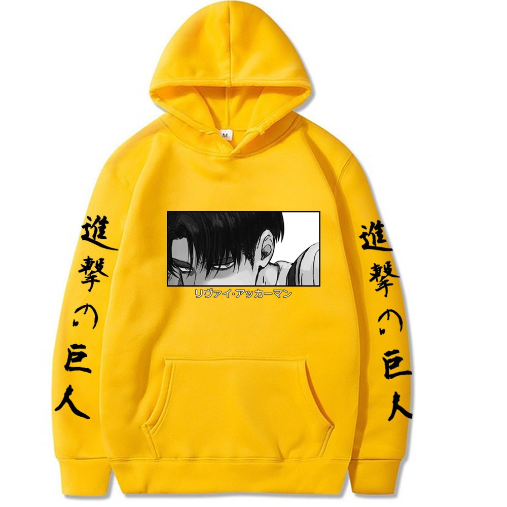 Attack on Titan Print Loose Hooded Sweatshirt for Men's New Product