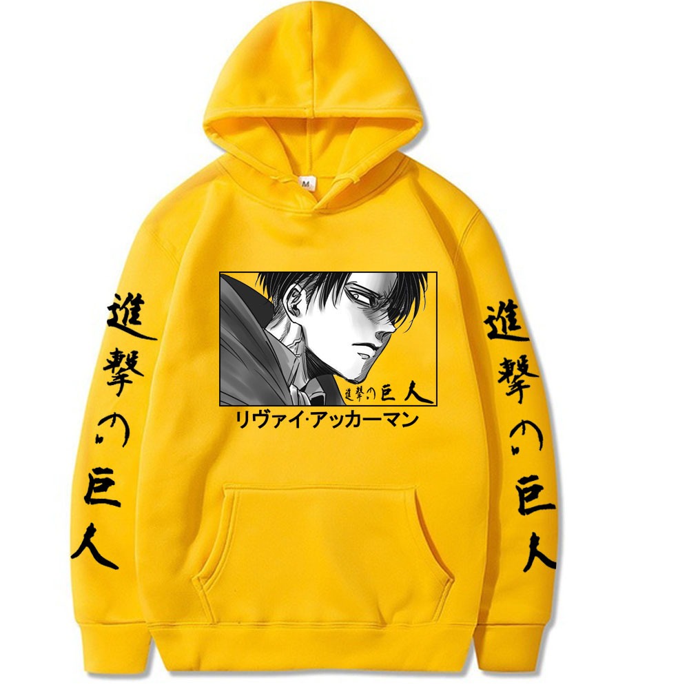 Attack on Titan Print Loose Hooded Sweatshirt for Men's New Product