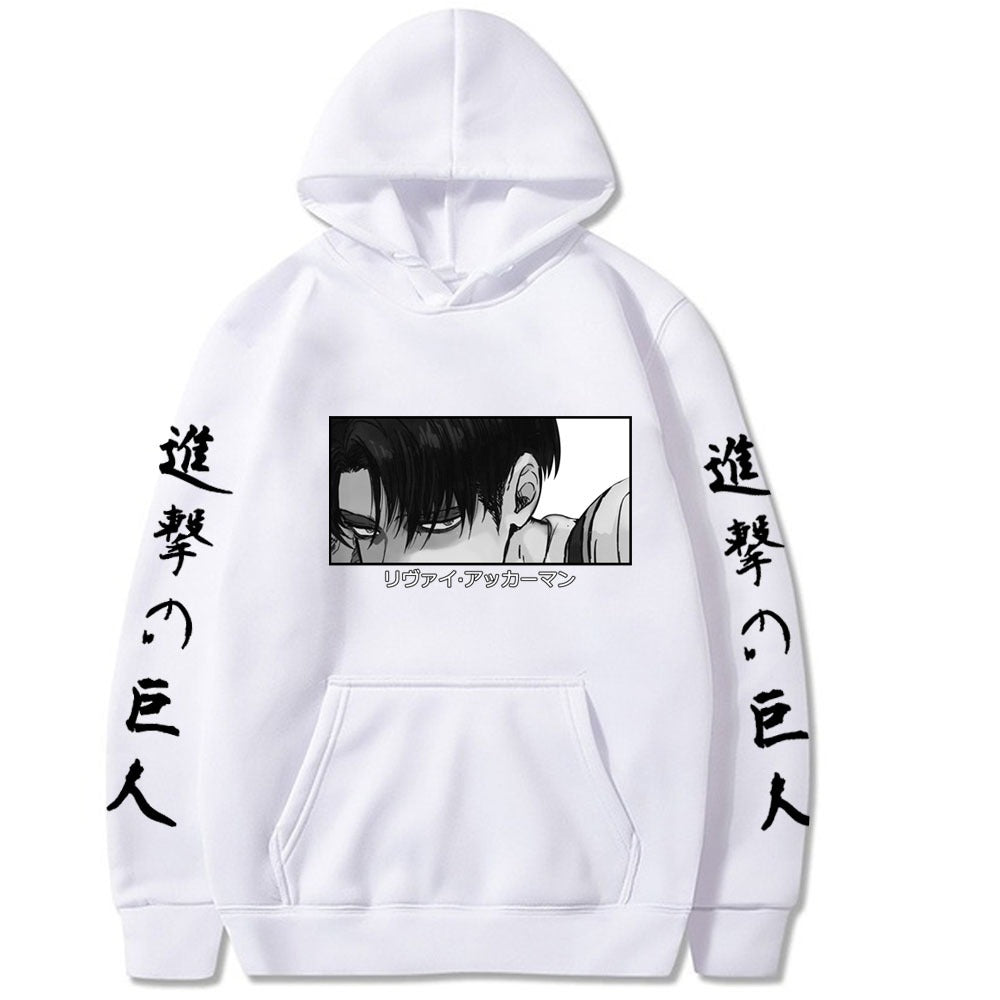 Attack on Titan Print Loose Hooded Sweatshirt for Men's New Product