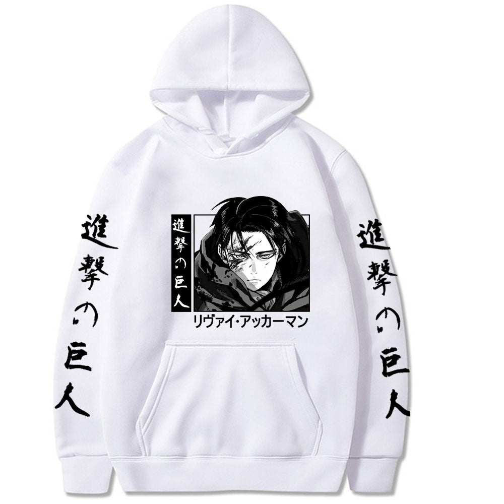 Attack on Titan Print Loose Hooded Sweatshirt for Men's New Product