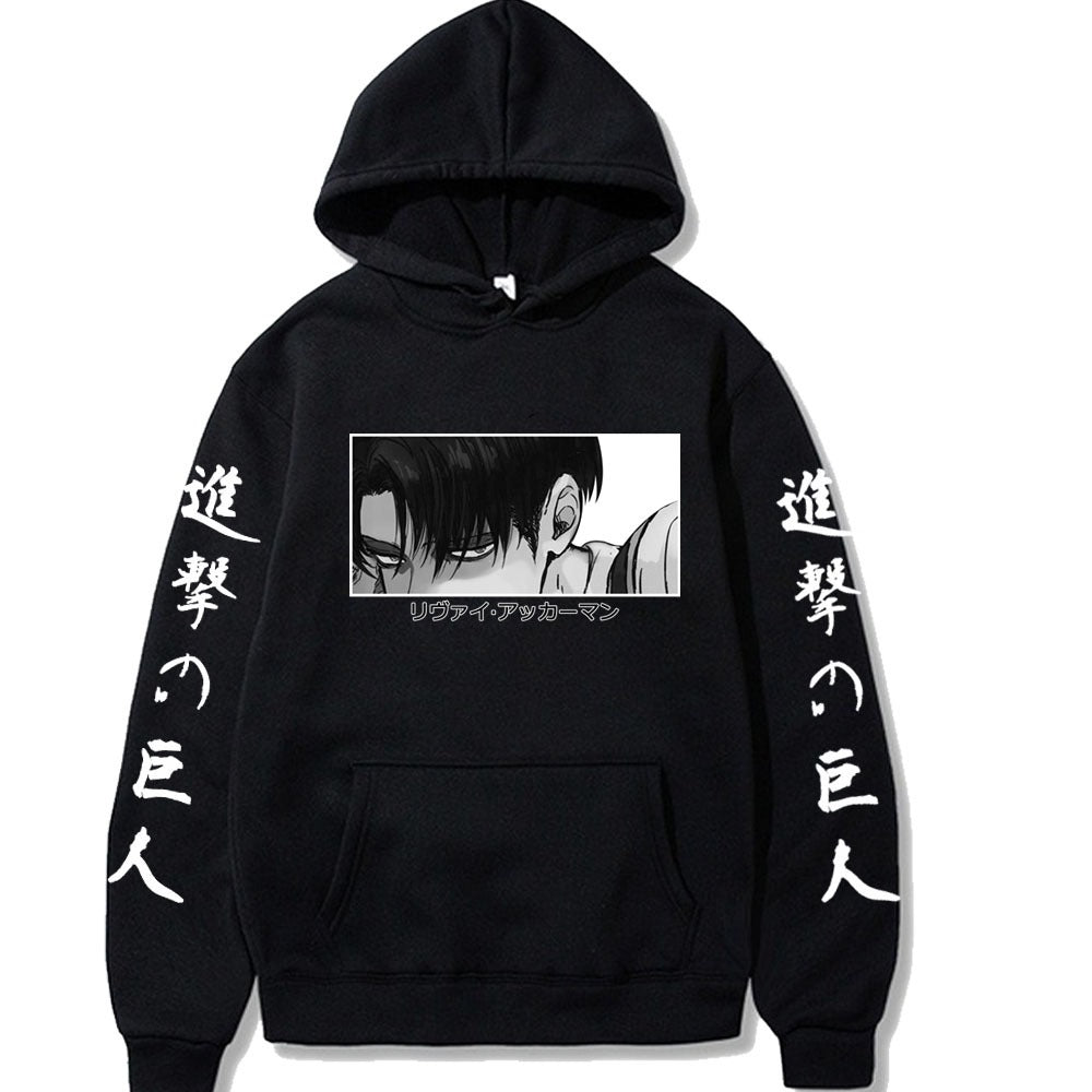 Attack on Titan Print Loose Hooded Sweatshirt for Men's New Product