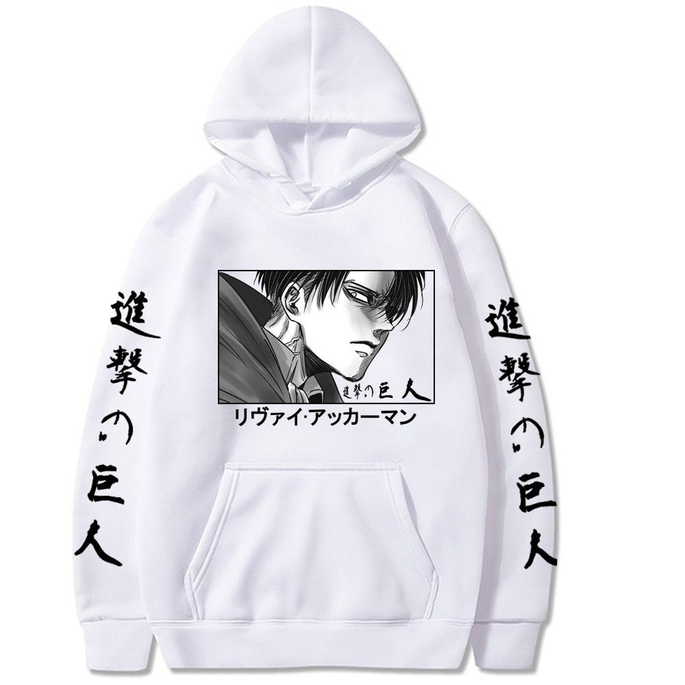 Attack on Titan Print Loose Hooded Sweatshirt for Men's New Product