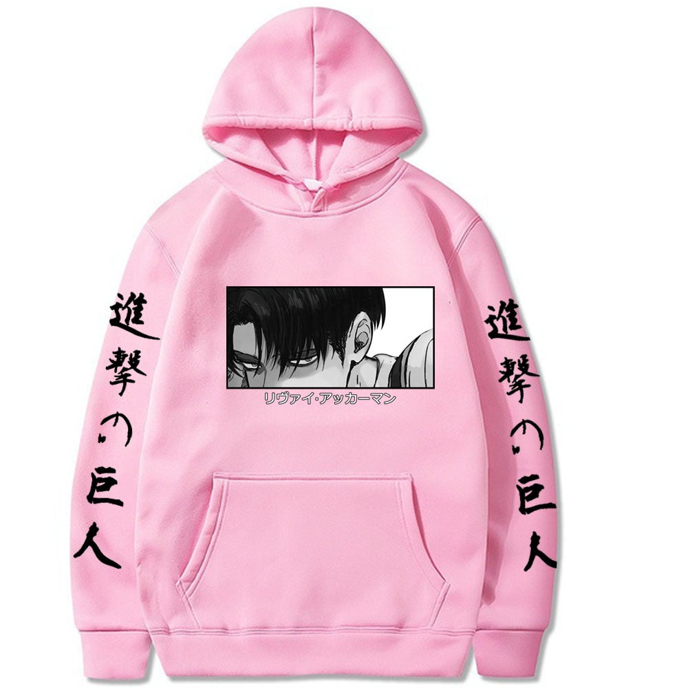 Attack on Titan Print Loose Hooded Sweatshirt for Men's New Product