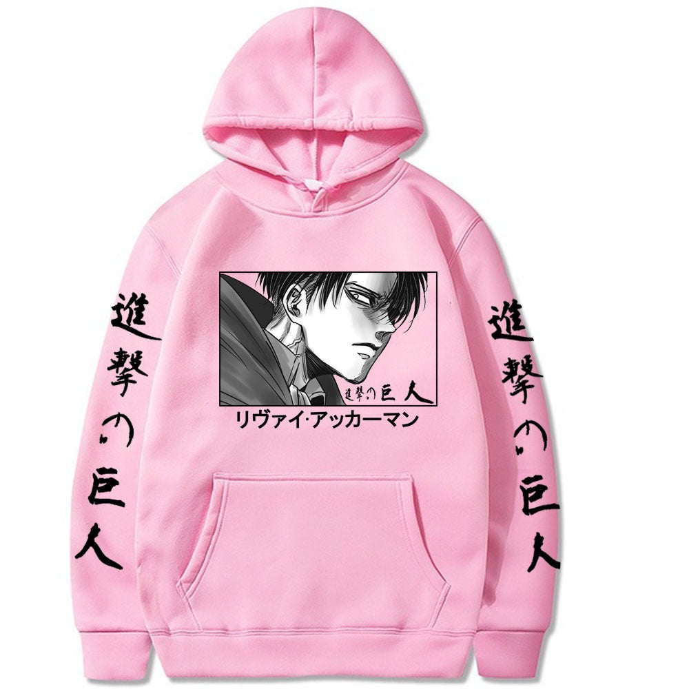 Attack on Titan Print Loose Hooded Sweatshirt for Men's New Product