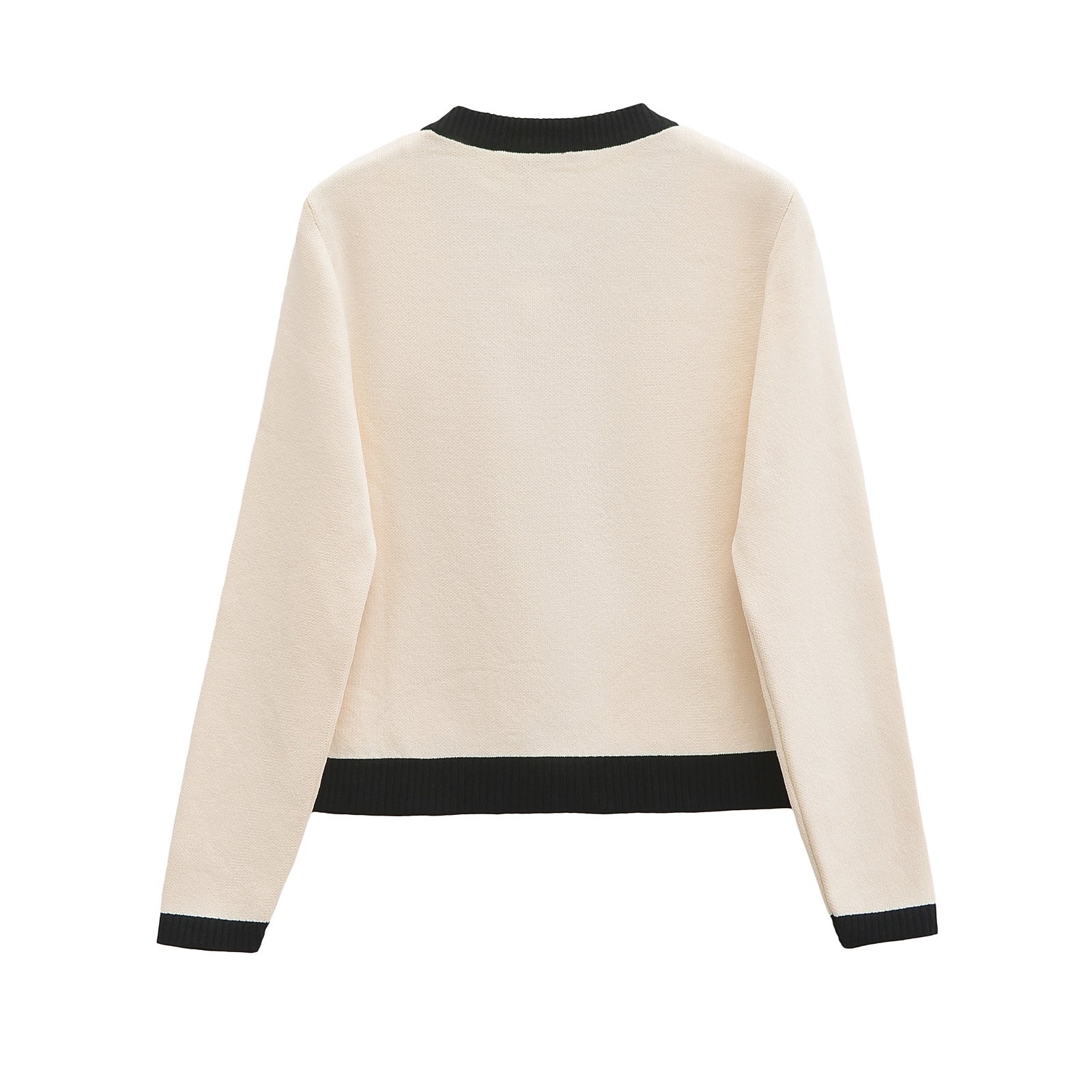 Spring and autumn fashion versatile new product temperament breasted knitted jacket