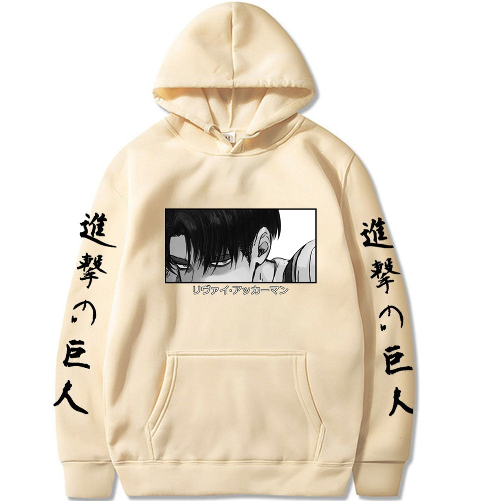 Attack on Titan Print Loose Hooded Sweatshirt for Men's New Product