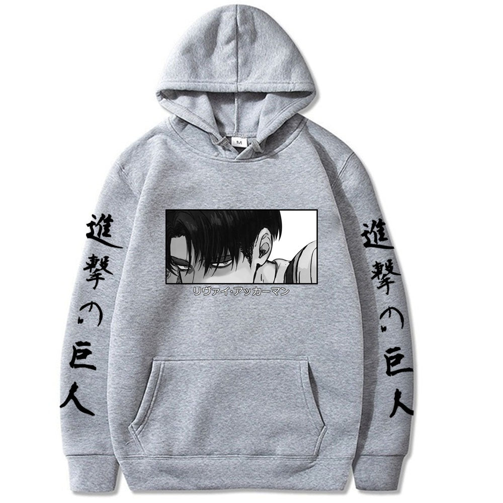 Attack on Titan Print Loose Hooded Sweatshirt for Men's New Product